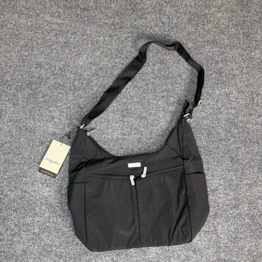 Baggallini Cargo Crossbody Bag Lightweight Water Resistant Travel Black NWT